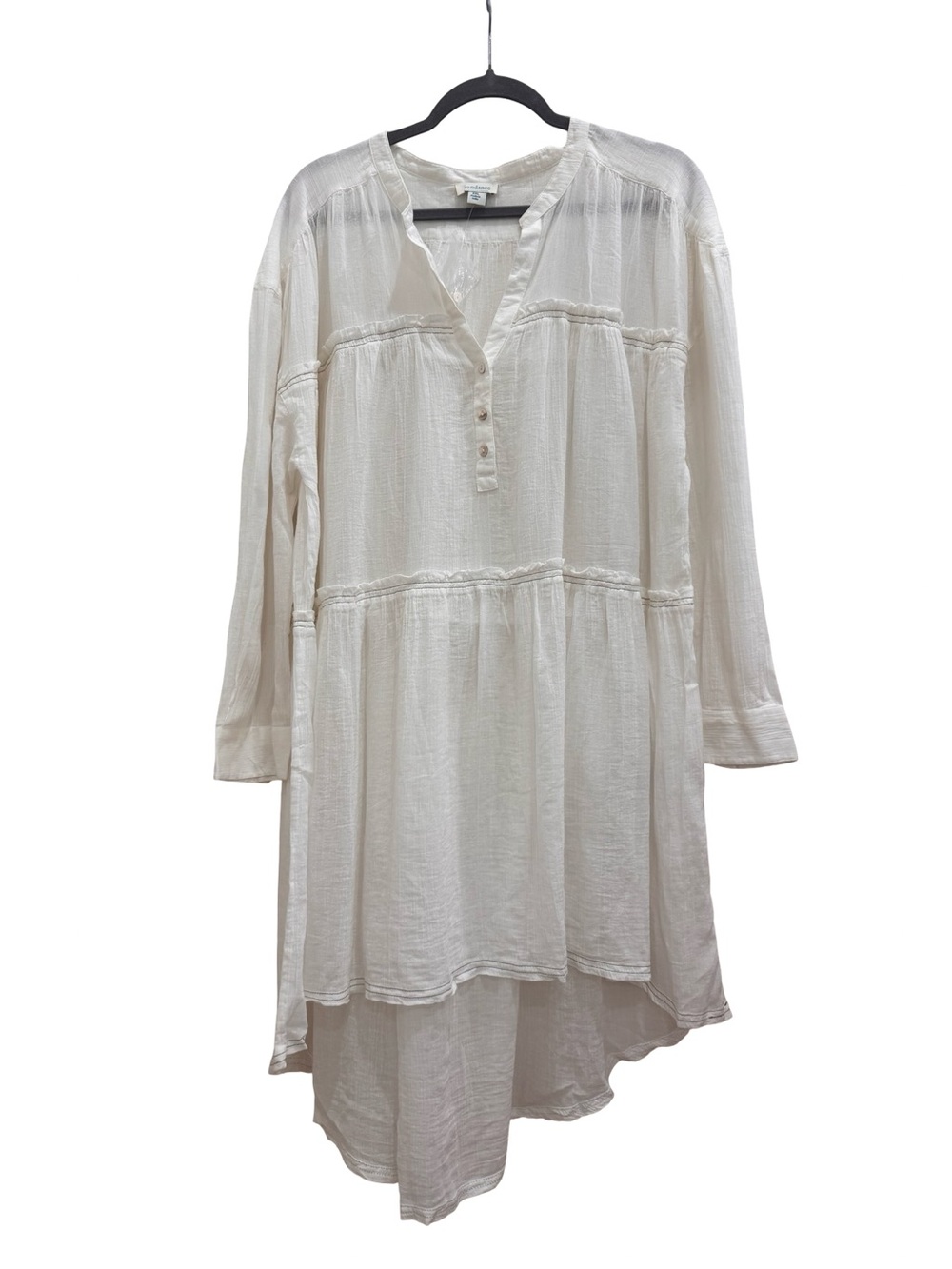 Sundance Off-White Cotton Gauze Blouse - Picture 2 of 8
